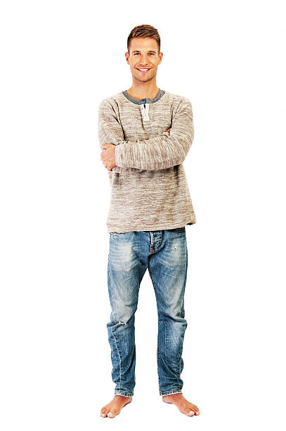 istock Handsome casual man smiling - isolated over a white background 453934285