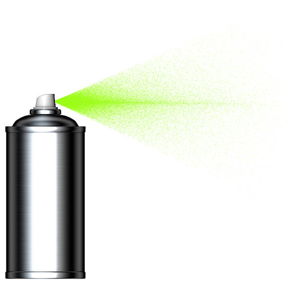 istock spraying green mist spray can seen from the side 453934845