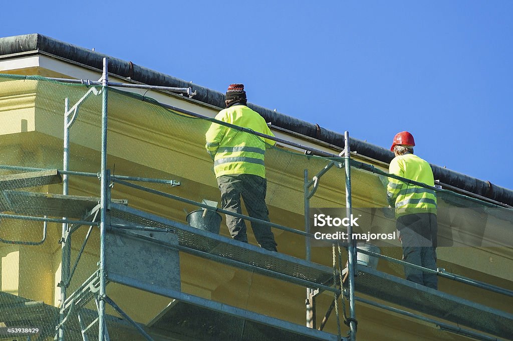 Trabalhadores de construção - Foto de stock de Telhador royalty-free