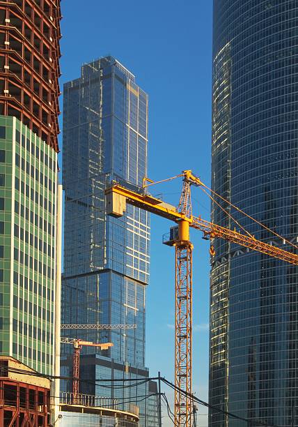 istock The lifting crane and buildings 453943877