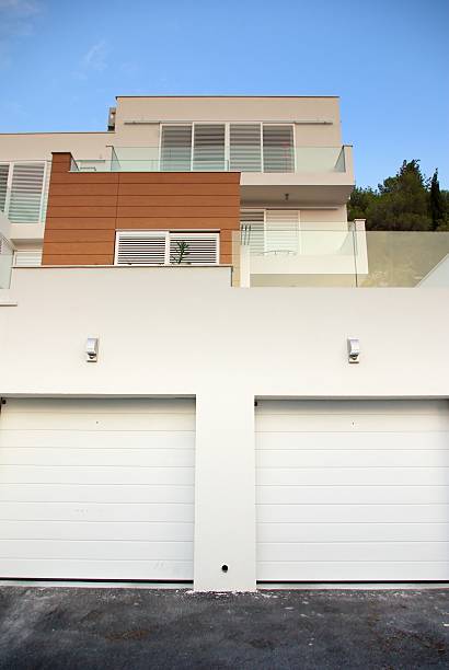 istock Modern architecture exterior detail, white and clean 453944555