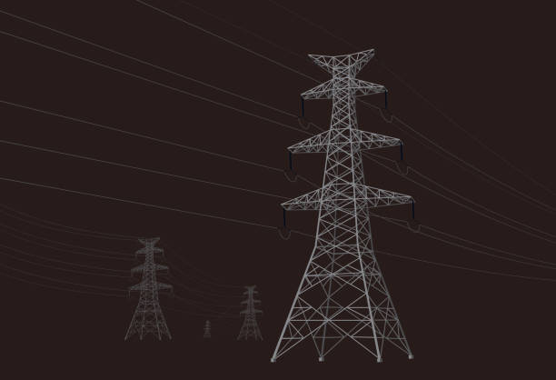 moc wieża - power supply power supply box power equipment stock illustrations