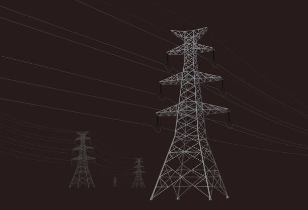ilustrações de stock, clip art, desenhos animados e ícones de torre de energia - power supply power supply box power equipment