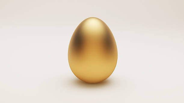 uovo d'oro - easter animal egg eggs single object foto e immagini stock