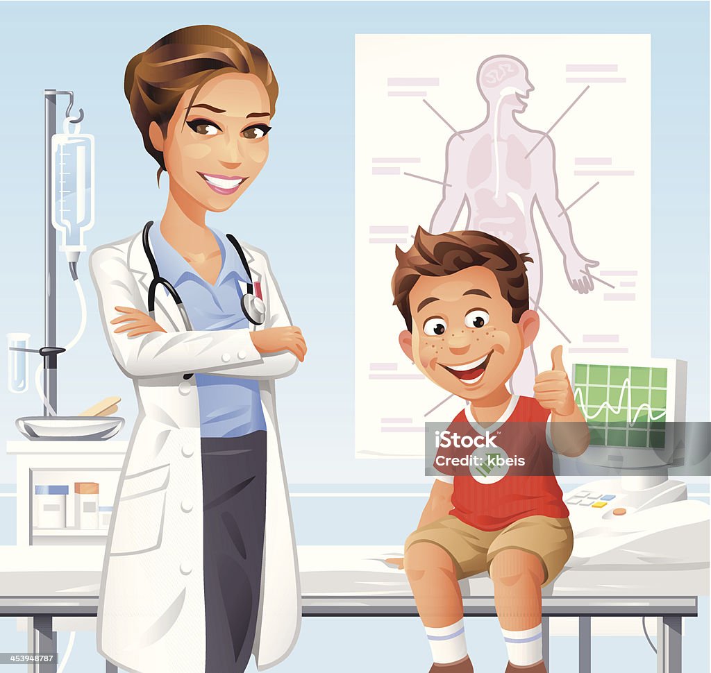 少年、医師 - 子供のロイヤリティフリーベクトルアート