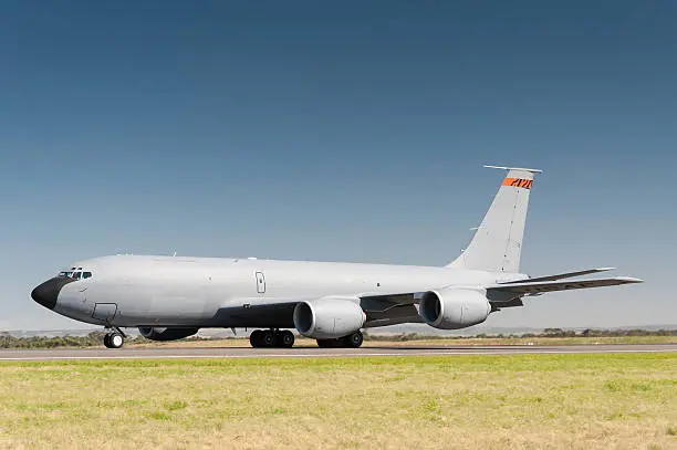 KC-135 Stratotanker taxying before takeoff.