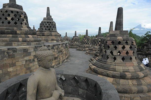 istock Archaeological site of Borobudur 453952993