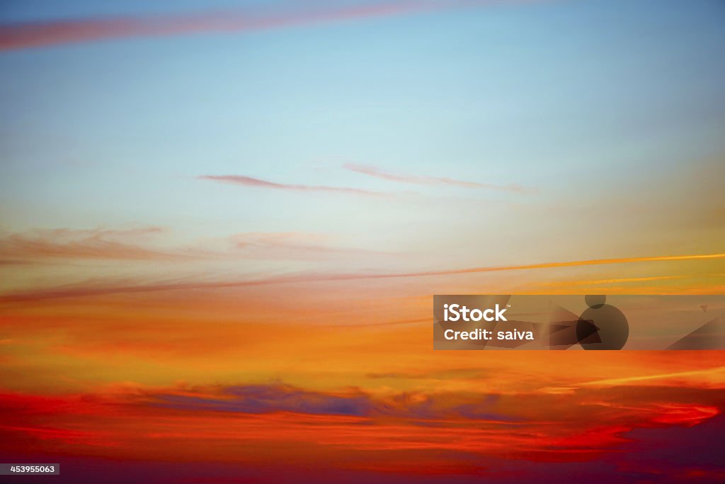 Colorful sky at sunset Red Stock Photo