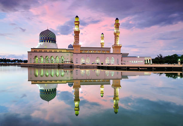 istock Kota Kinabalu City Floating Mosque at Sunset 453963363
