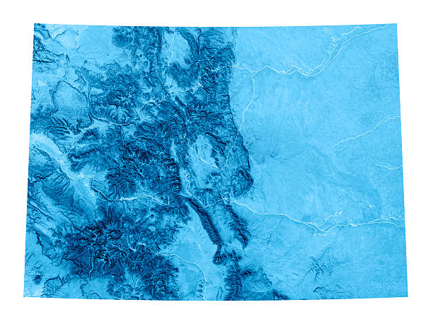 colorado topographic mapa isolado - platte river - fotografias e filmes do acervo