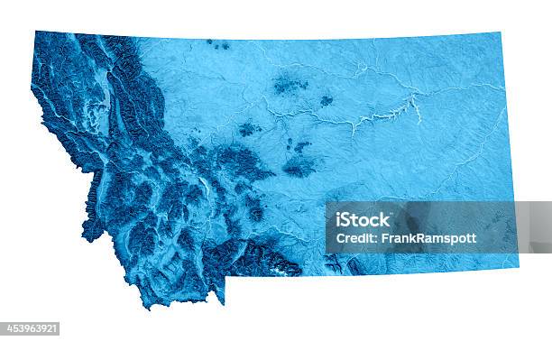 Montana Topographic Map Isolated Stock Photo - Download Image Now - Montana - Western USA, Map, Topographic Map