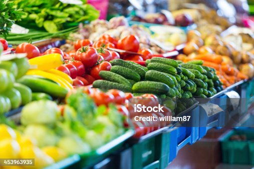 istock Fruits and Vegetables at City Market in Riga 453963935