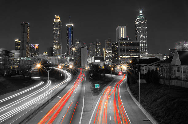 istock Long exposure night shot of Atlanta 453970143