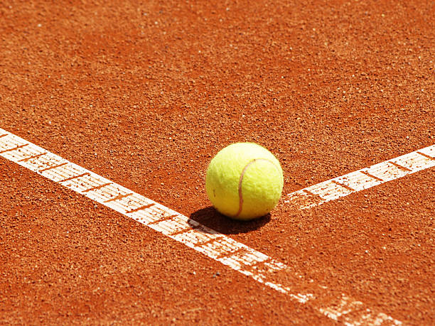istock tennis ball at the t line 453970179