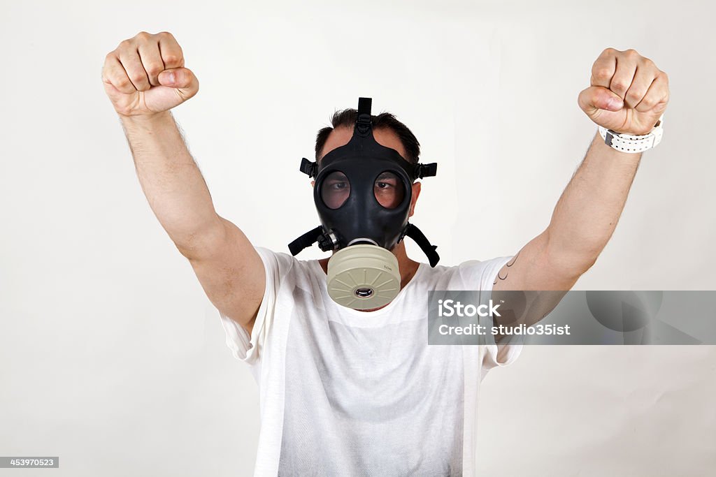 Mann mit Gasmaske - Lizenzfrei Aggression Stock-Foto