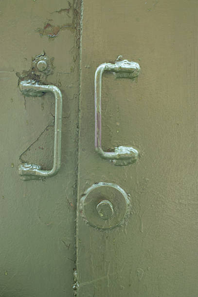 istock Closeup metal door 453978621