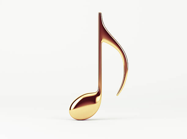 Music Note.  Quaver Music Note.  Quaver isolated on white background musical note photos stock pictures, royalty-free photos & images