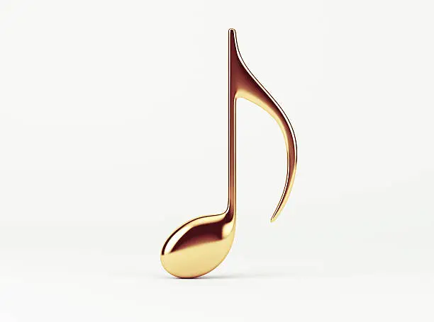 Music Note.  Quaver isolated on white background
