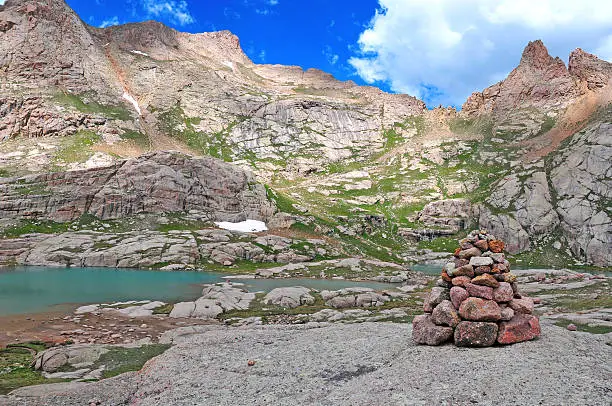 Photo of Cairn Marking the Route, Colorado Rockies
