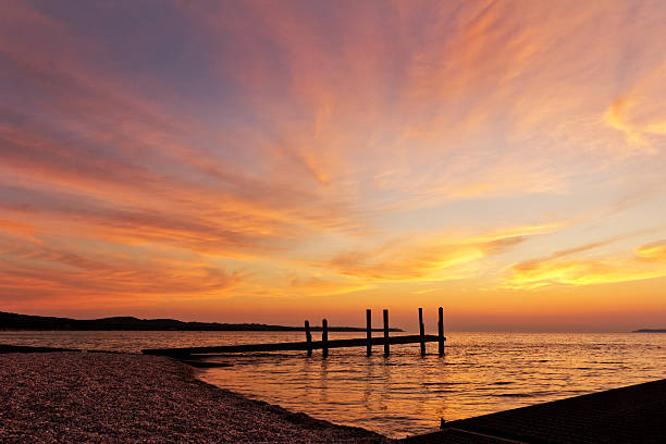 istock Pier and Lake Michigan Sunset 453985503