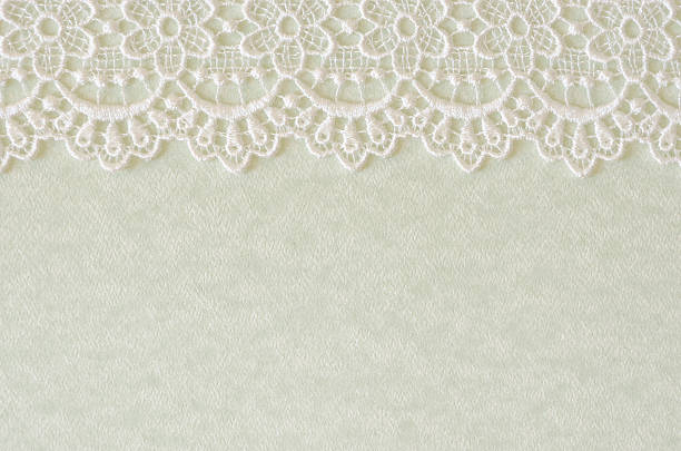 Pretty floral lace fringe with a colored paper background