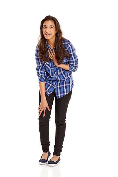 istock Casual young woman looking away and smiling 453992787