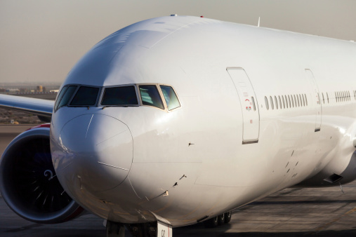 front-side view of a Boeing 777-300er
