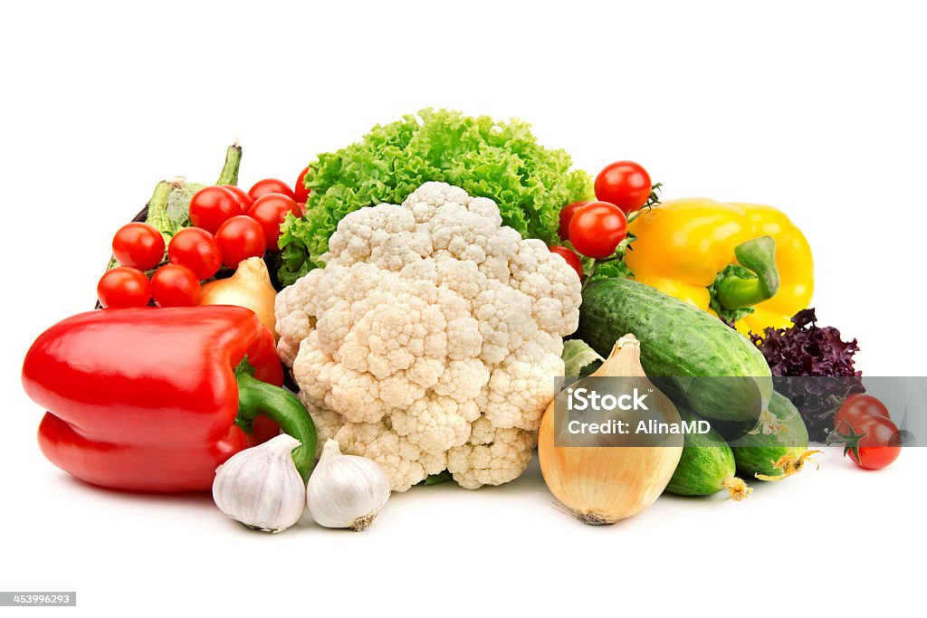 Conjunto de legumes - Foto de stock de Couve-flor royalty-free