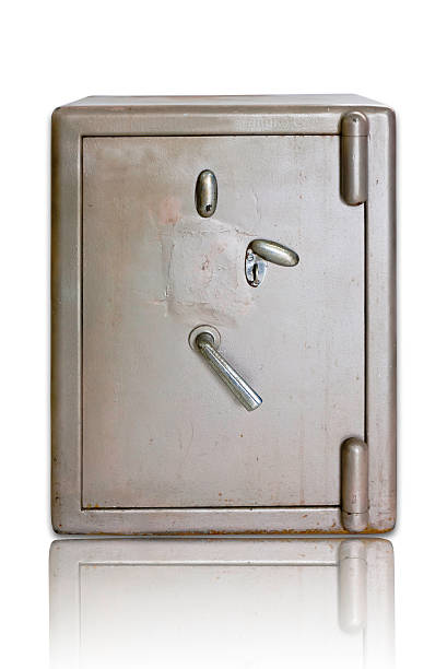 istock Antique iron safe isolated on white background with clipping path 453997123