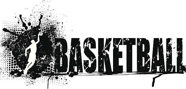 Vector illustration of Basketball Grunge Graphic Background