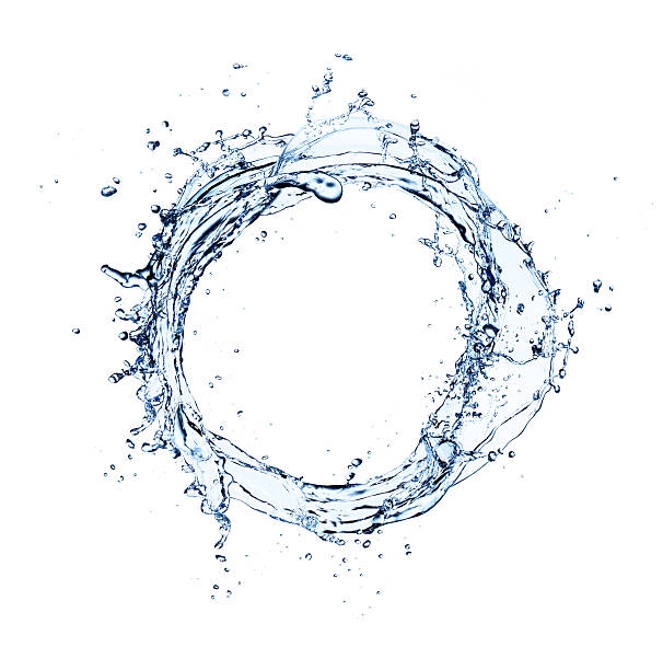 istock A splash of water in a circle on a white background 454003797