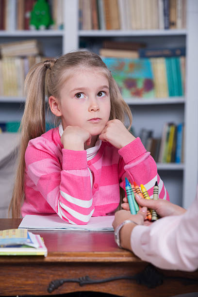 istock Child chooses the color pencils 454032881