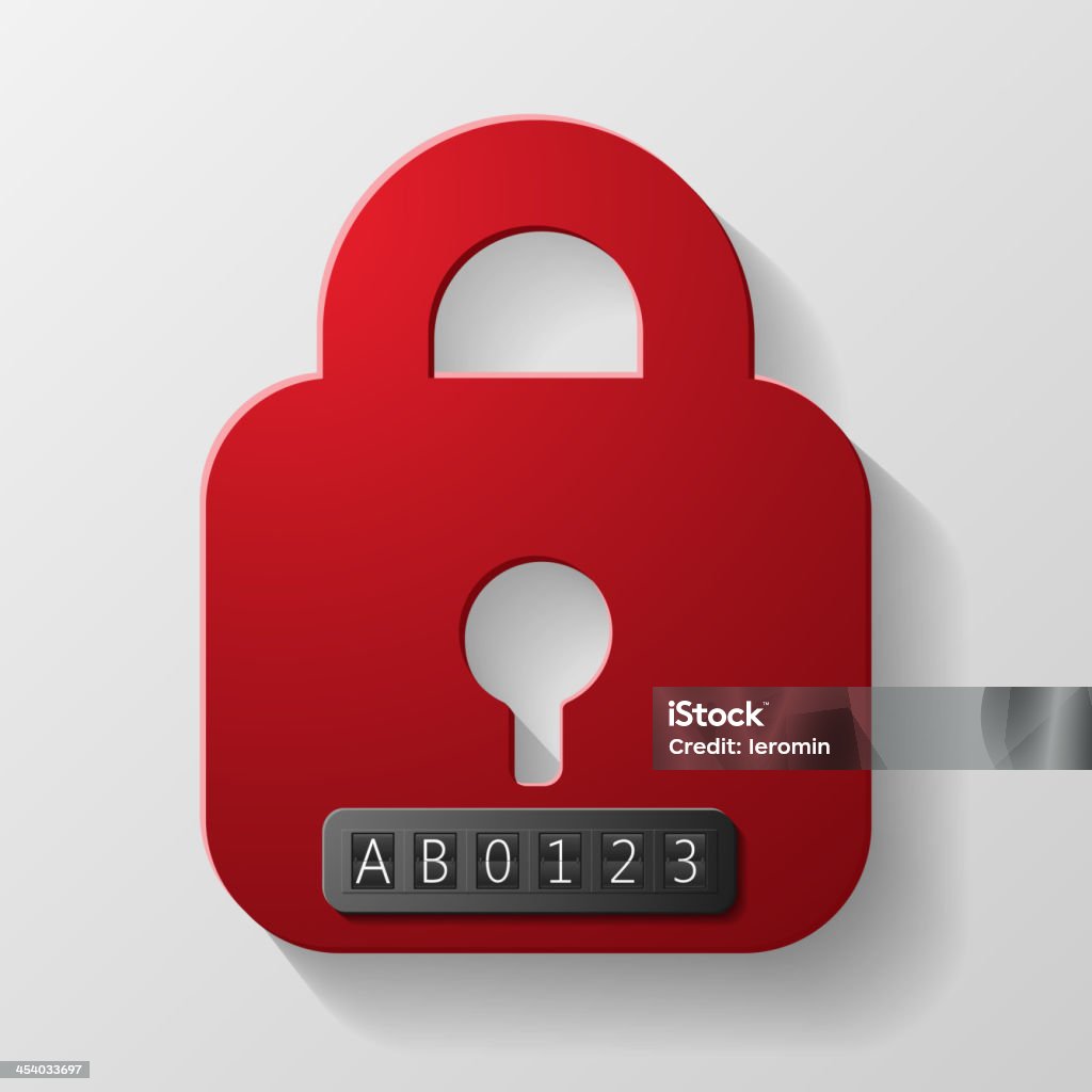 Code Lock Red Red Locker With Code Stock Illustration - Download Image Now ...