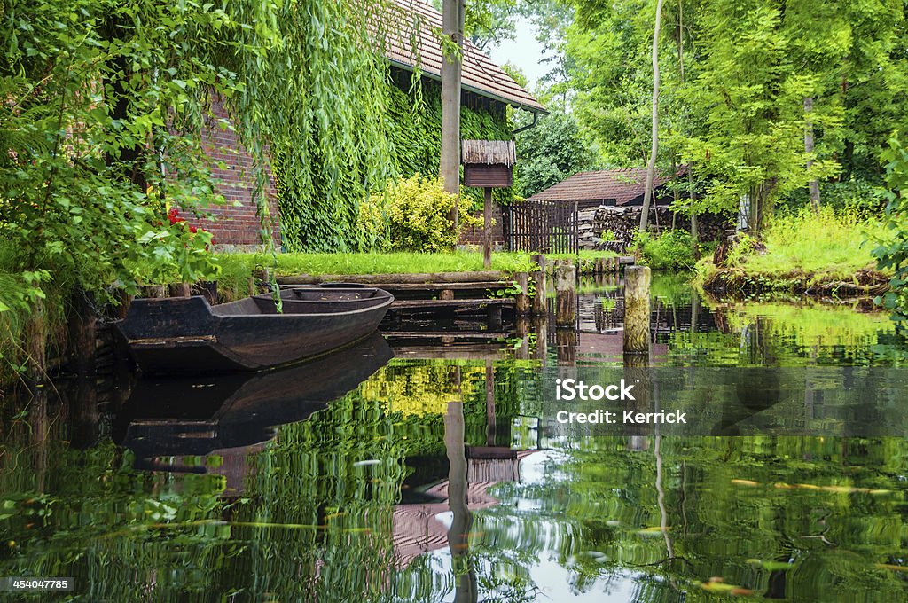 river Landschaft mit grünen Wald im Spreewald/Deutschland - Lizenzfrei Lausitz Stock-Foto