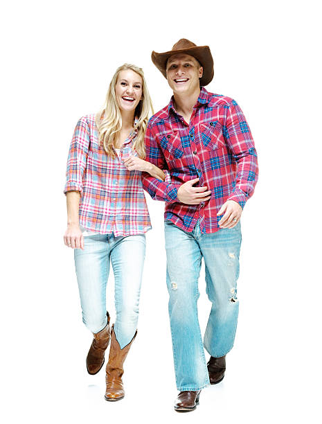istock Smiling couple dancing wearing casual clothing 454049045