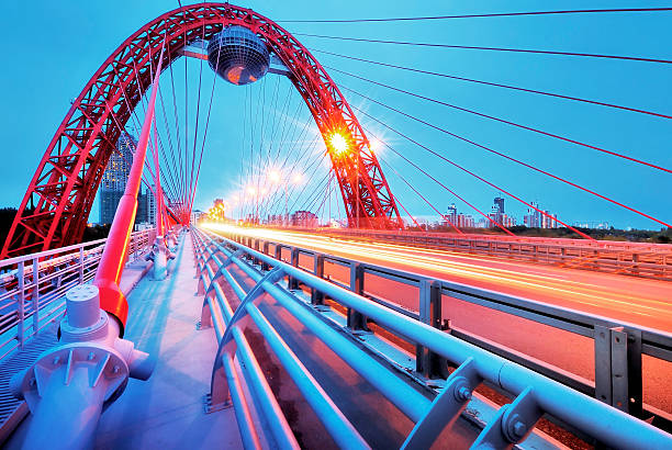 istock Picturesque bridge, observation deck, restaurant ellipsoid. Moscow 454050245