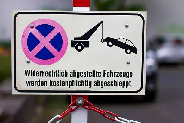 Photo of no parking sign in germany