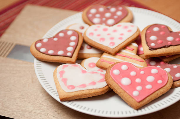 istock Pink and White Heart Cookies 454056991