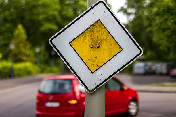 istock right of way sign germany 454057155