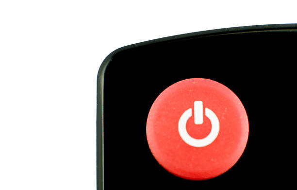 istock power round red glossy icon on white background 454065581