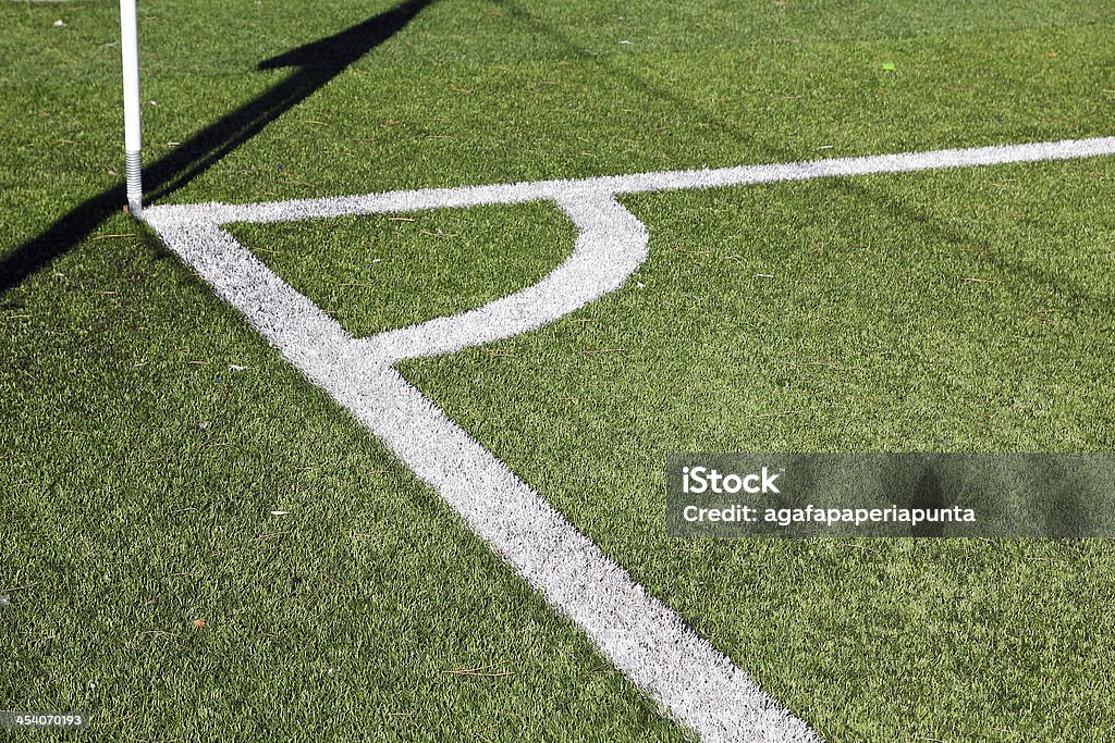 Angolo di un campo da football americano - Foto stock royalty-free di Cortile scolastico