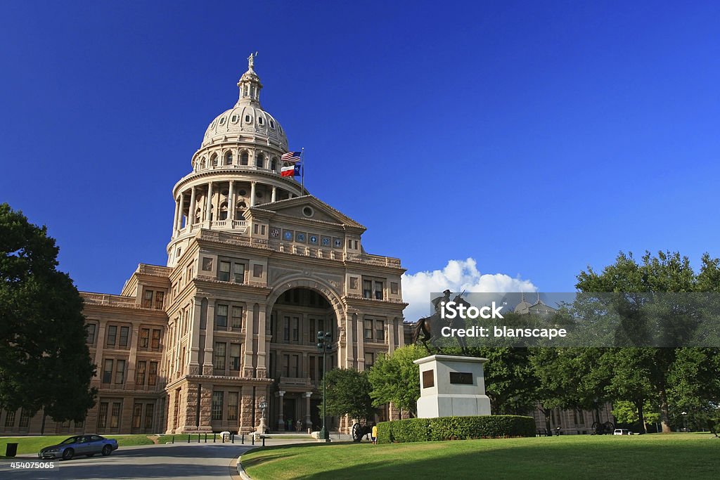 Texas State Capitol Building in Austin Texas State Capitol Building with statue in Austin, USA Architectural Dome Stock Photo