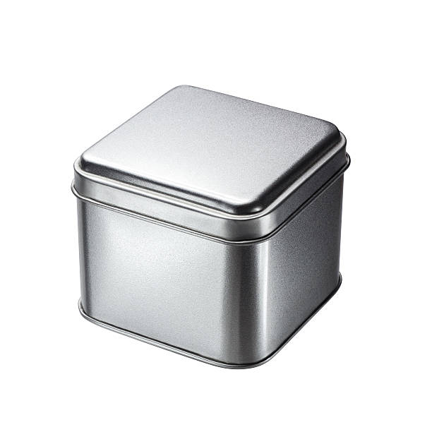 istock Small Metal box isolated on a white background 454086673