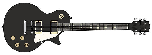 electric guitar - elektrogitarre stock-grafiken, -clipart, -cartoons und -symbole