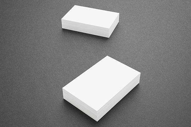 istock Blank Business Cards on dark background 454096087