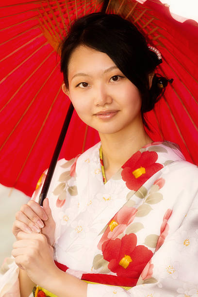 日本の女性 - parasol umbrella asian ethnicity asian culture ストックフォトと画像