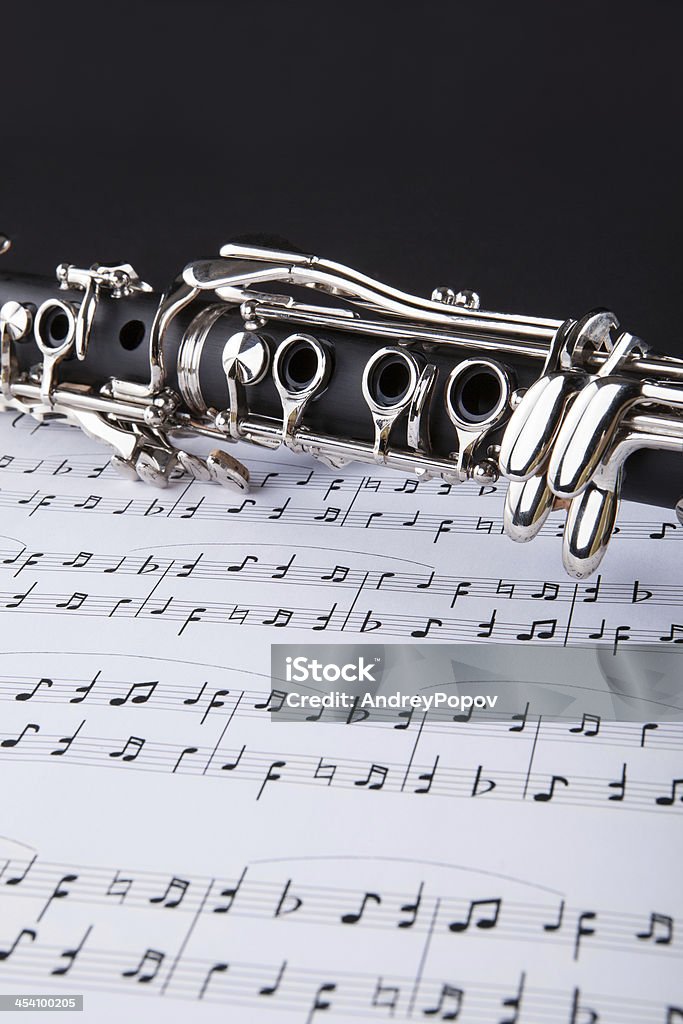 Clarinete e Nota Musical - Royalty-free Clarinete Foto de stock