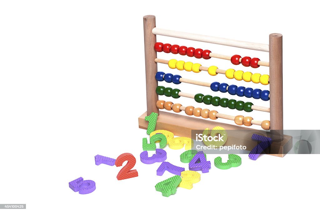 Abacus para contar e números - Foto de stock de Amarelo royalty-free