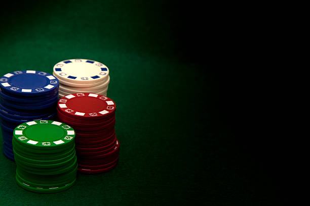 Poker chips stock photo