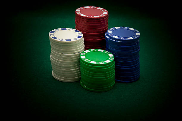 Gambling chips stock photo